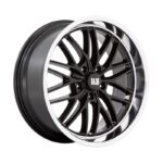 Statusfälgar U138 SANTA CRUZ GLOSS BLACK W/ DIAMOND CUT LIP 10x20 jako: 5x127 et: 6