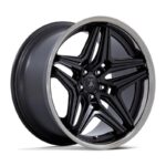 Statusfälgar ABL-46 DUKE SATIN BLACK W/ DDT LIP 10.5x22 jako: 5x115 et: 18