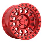 Statusfälgar PRIMM CANDY RED W/ BLACK BOLTS 9x17 jako: 6x139,7 et: 0