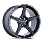Statusfälgar MR159 BATTLE V OBSIDIAN BLUE W/ MACHINED LIP STRIP 8.5x18 jako: 5x114,3 et: 35