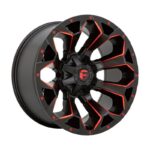 Statusfälgar D787 ASSAULT MATTE BLACK RED MILLED 9x18 jako: 6x135/139,7 et: 19