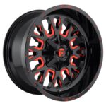 Statusfälgar FC612 GLOSS BLACK RED TINTED CLEAR 9x17 jako: 5x114,3/127 et: -12