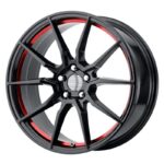 Statusfälgar PR193 Gloss Black Red Machined 9x20 jako: 5x114,3 et: 30