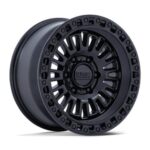 Statusfälgar KM554 AZTEC MATTE BLACK W/ GLOSS BLACK LIP 8.5x17 jako: 6x120 et: 0