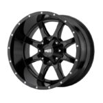 Statusfälgar MO970 GLOSS BLACK W/ MILLED LIP 10x20 jako: 8x165,1 et: -18