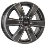 Statusfälgar Hercules 6 Anthracite grey front polished 6.5x16 jako: 6x130 et: 55